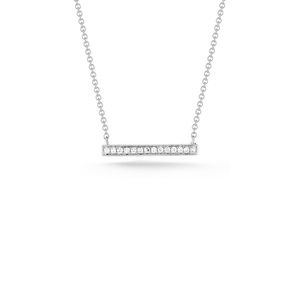 Dana Rebecca Sylvie Rose Medium Bar Necklace 14k White Gold